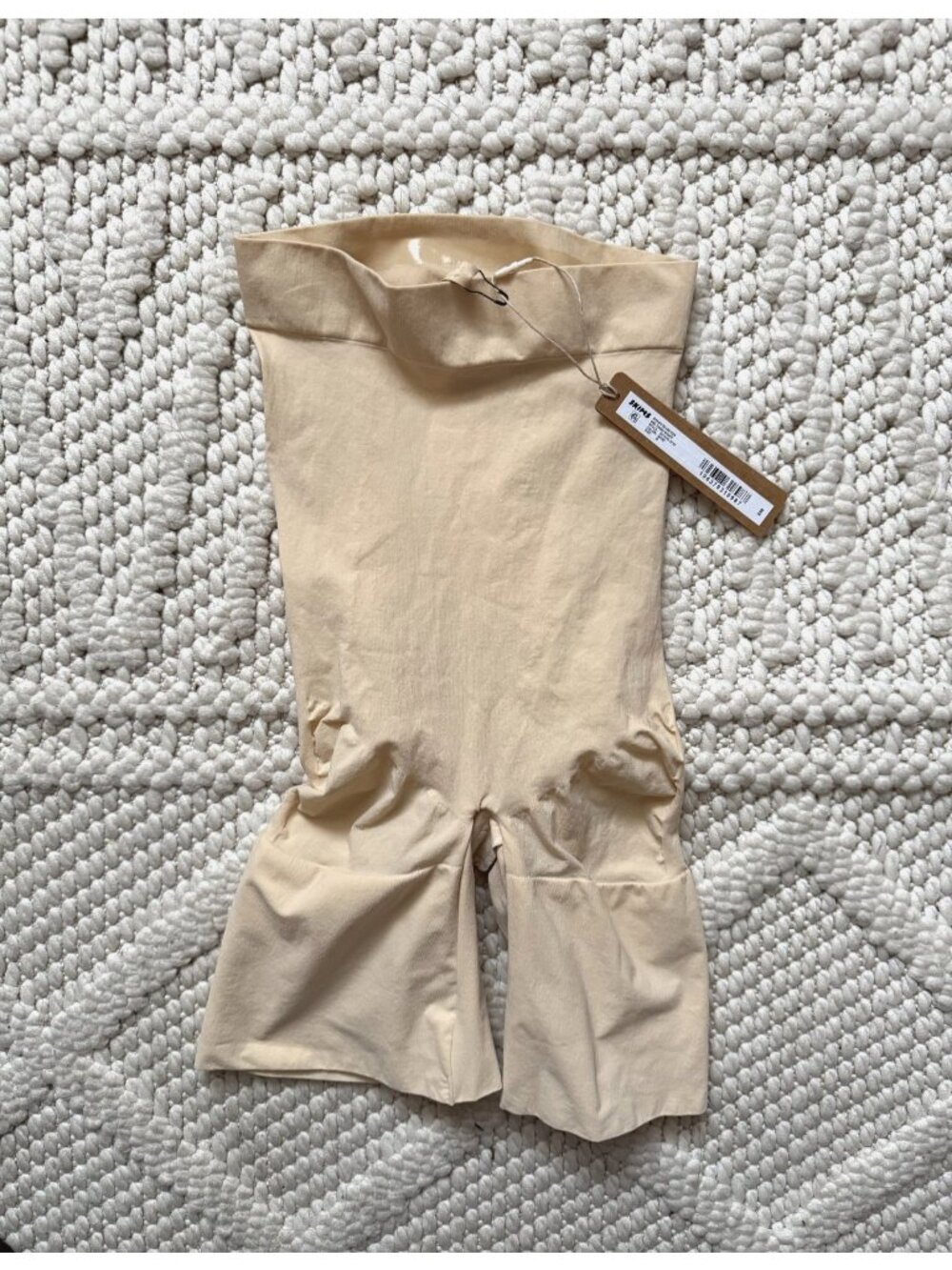 SKIMS Sheer Seamless Mid Thigh Shorts In Sand Shaping Comfort Undergarment NWT M